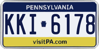 PA license plate KKI6178