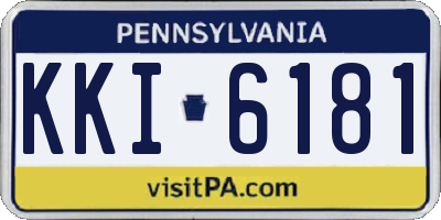 PA license plate KKI6181