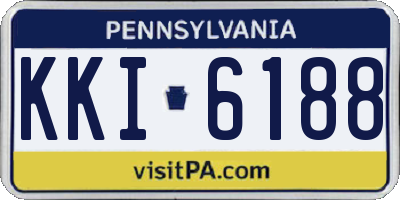 PA license plate KKI6188