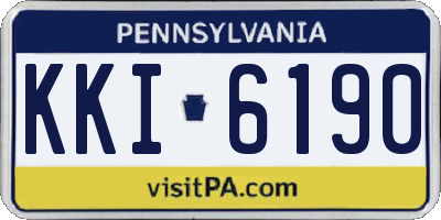 PA license plate KKI6190