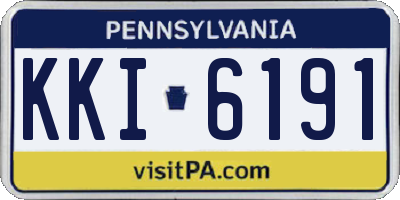 PA license plate KKI6191