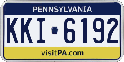 PA license plate KKI6192