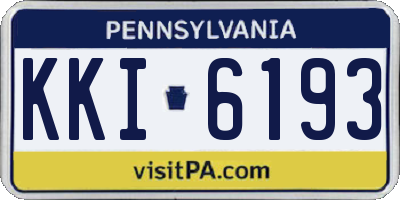 PA license plate KKI6193