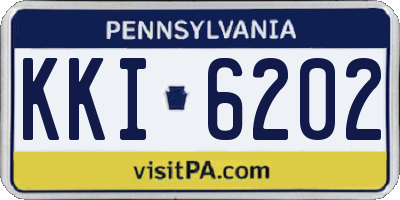 PA license plate KKI6202