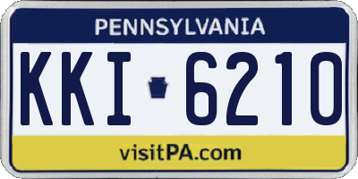PA license plate KKI6210
