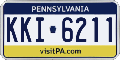 PA license plate KKI6211