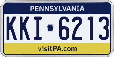 PA license plate KKI6213