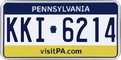 PA license plate KKI6214