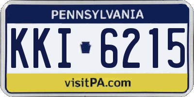 PA license plate KKI6215