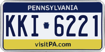 PA license plate KKI6221