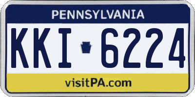 PA license plate KKI6224