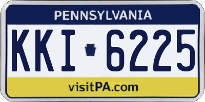 PA license plate KKI6225