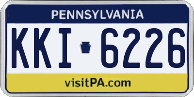 PA license plate KKI6226