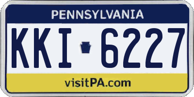 PA license plate KKI6227