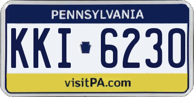 PA license plate KKI6230