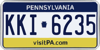 PA license plate KKI6235