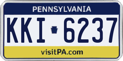 PA license plate KKI6237