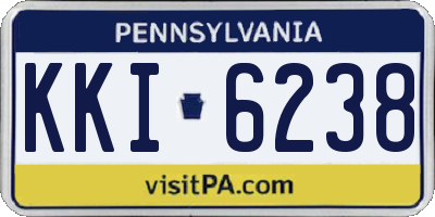 PA license plate KKI6238