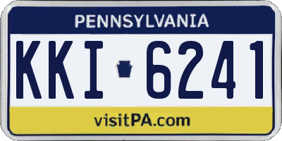 PA license plate KKI6241