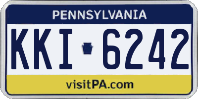 PA license plate KKI6242