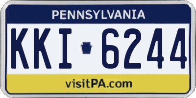 PA license plate KKI6244