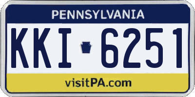 PA license plate KKI6251