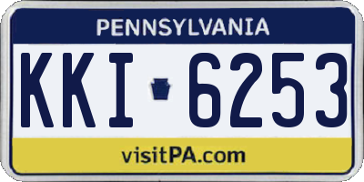 PA license plate KKI6253