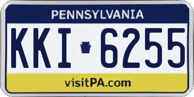 PA license plate KKI6255