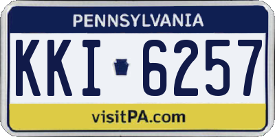 PA license plate KKI6257