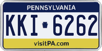 PA license plate KKI6262