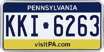 PA license plate KKI6263