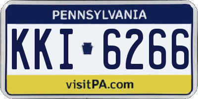 PA license plate KKI6266