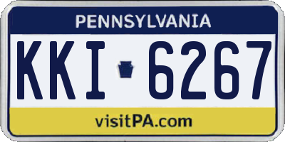 PA license plate KKI6267