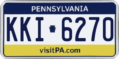 PA license plate KKI6270