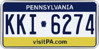 PA license plate KKI6274
