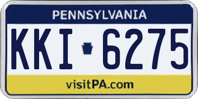 PA license plate KKI6275