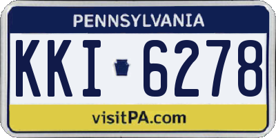 PA license plate KKI6278