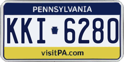 PA license plate KKI6280