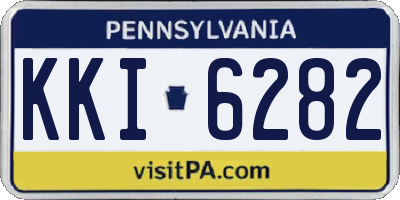 PA license plate KKI6282