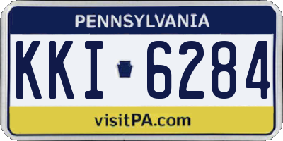 PA license plate KKI6284