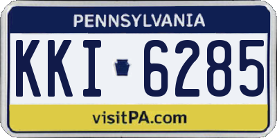 PA license plate KKI6285