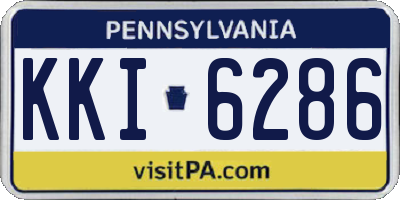PA license plate KKI6286