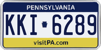 PA license plate KKI6289