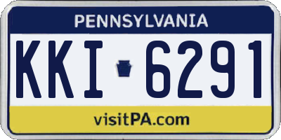 PA license plate KKI6291