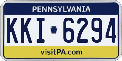 PA license plate KKI6294