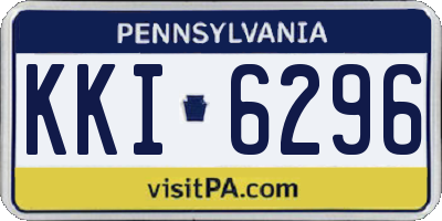 PA license plate KKI6296