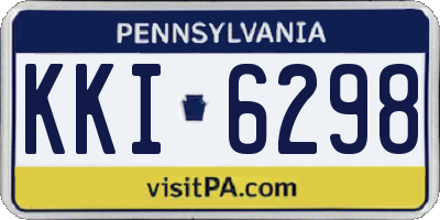 PA license plate KKI6298