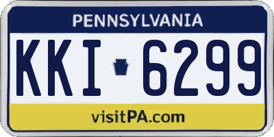 PA license plate KKI6299