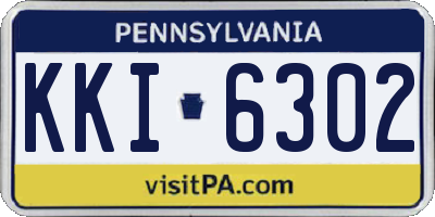 PA license plate KKI6302