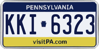 PA license plate KKI6323
